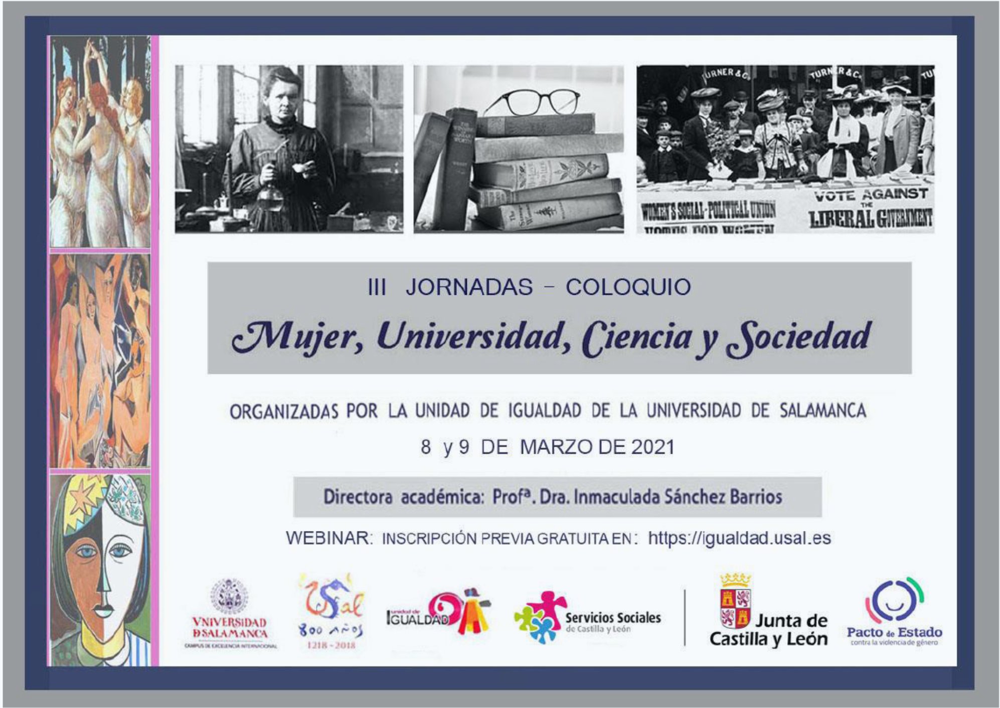 III Jornadas sobre Mujer, Universidad, Ciencia y Sociedad USAL