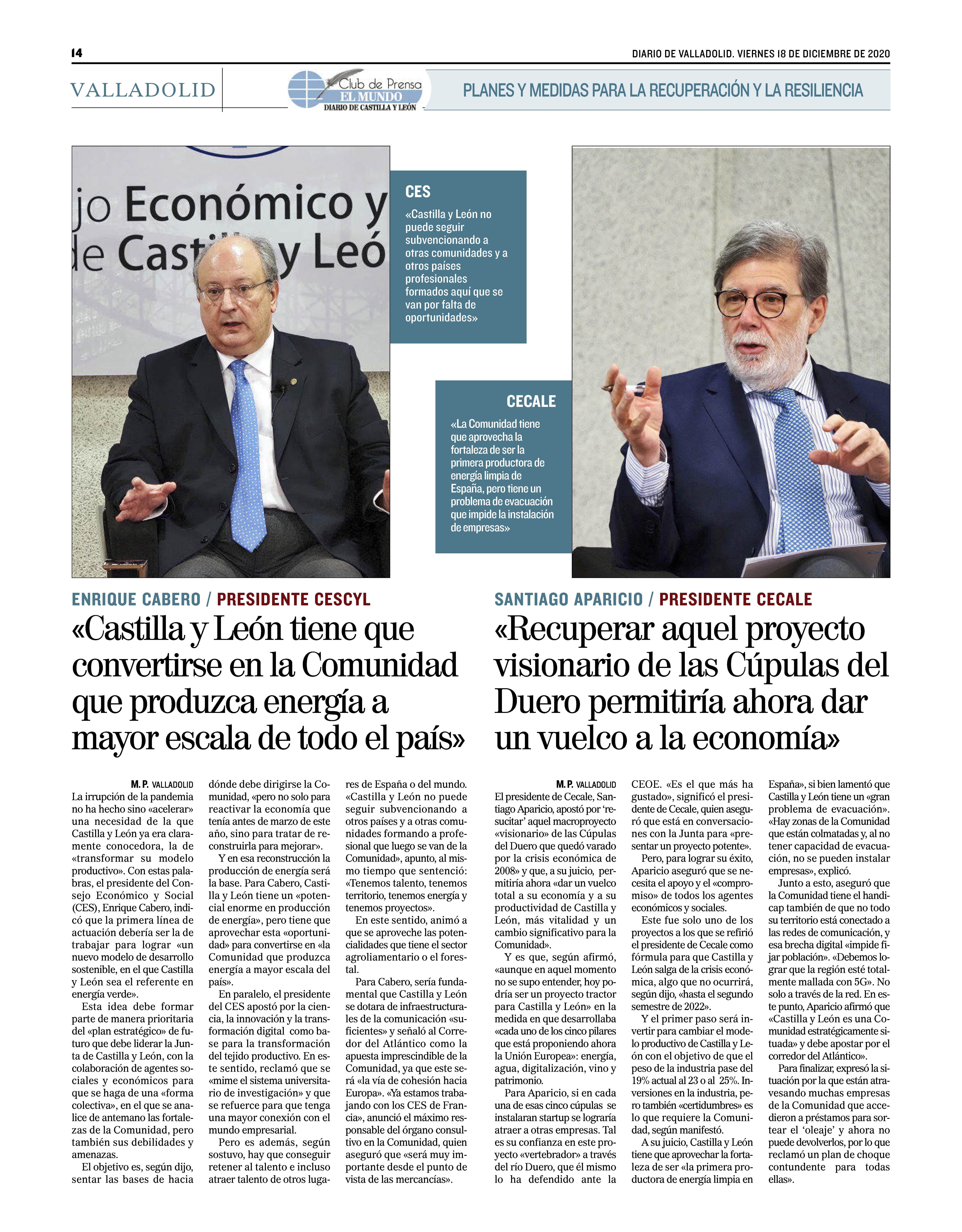 El Mundo-Valladolid- Planes y medidas para la recuperación 2