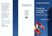 Convocatoria. Premio de investigación y estudio (Edición 2014)