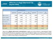 Afiliación a la Seguridad Social CyL agosto 2016