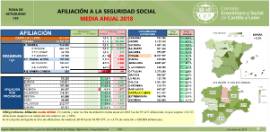 Afiliación a la Seguridad Social media anual [2018]