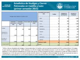 Huelgas y Cierres patronales CyL primer semestre 2015