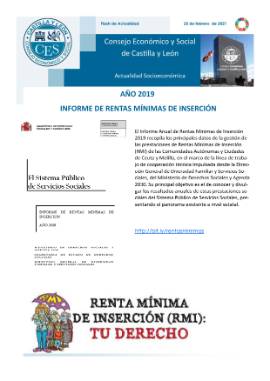 Flash de actualidad- Informe de rentas mínimas de Inserción [2019]