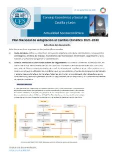 Flash de actualidad- Plan Nacional de Adaptación al Cambio Climático [2021-2030]