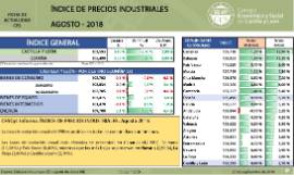 Índice de Precios Industriales [Agosto 2018]