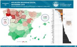 Infografía- Afiliación autónomos. % de var. interanual [noviembre 2018]