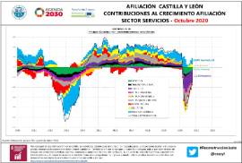 Afiliación Castilla y León. Contribuciones al Crecimiento Afiliación Sector Servicios–[ Octubre 2020]