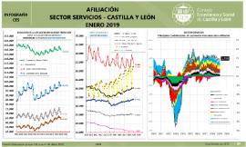 Infografía. Afiliación y contribuciones sector servicios [Enero 2019]