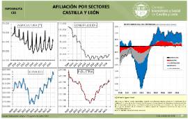 Infografía. Afiliación por sectores CyL [Septiembre 2018]