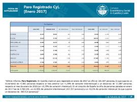Paro registrado CyL enero 2017
