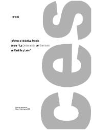 Informe a Iniciativa Propia sobre La Ordenación del Territorio en Castilla y León