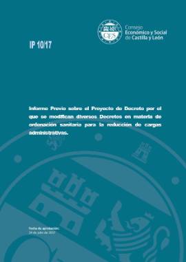Portada IP 10-17 Ordenacion sanitaria cargas administrativas